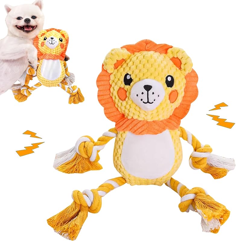 ZippyPawsToys Puppy Teething Interactive Chewing Plush Toy to Keep Them Busy, Best Birthday, Christmas, Halloween, Easter Gift, Elephant
