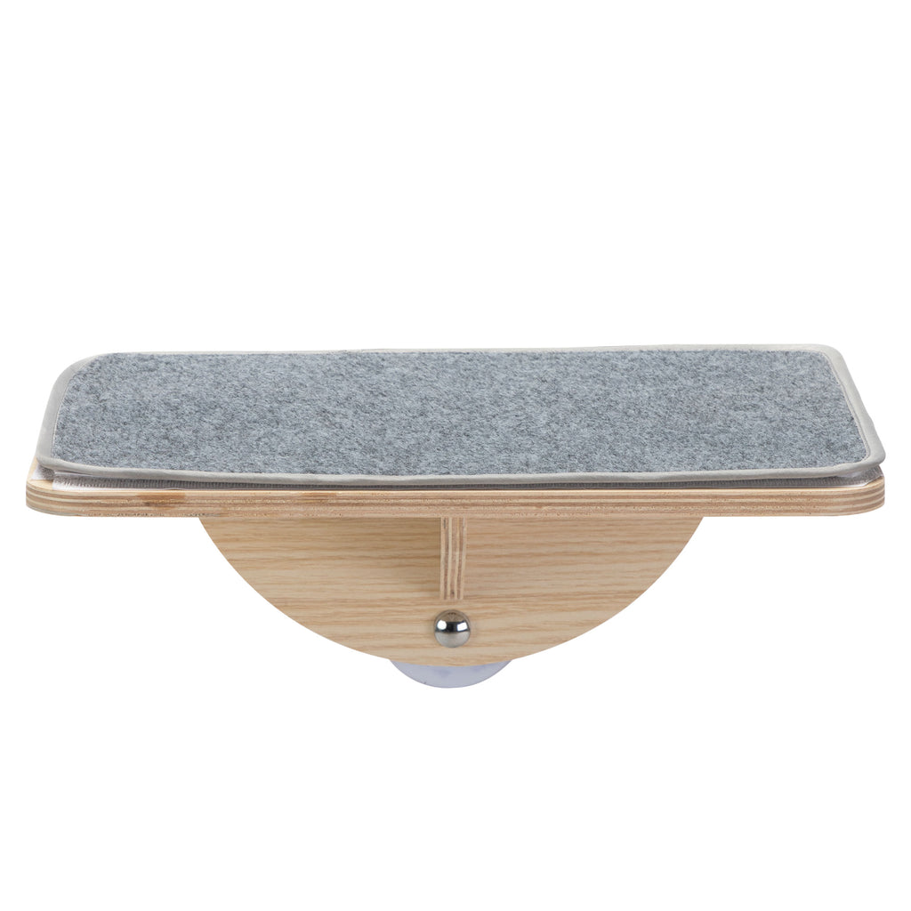 Wooden Suction Cup Cat Window Perch, Window Mount Cat Shelf with Washable Felt Pad, Cat Window Seat for Indoor Cats Sunbathing