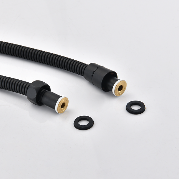 Matte Black Square Handheld Shower Head Set
