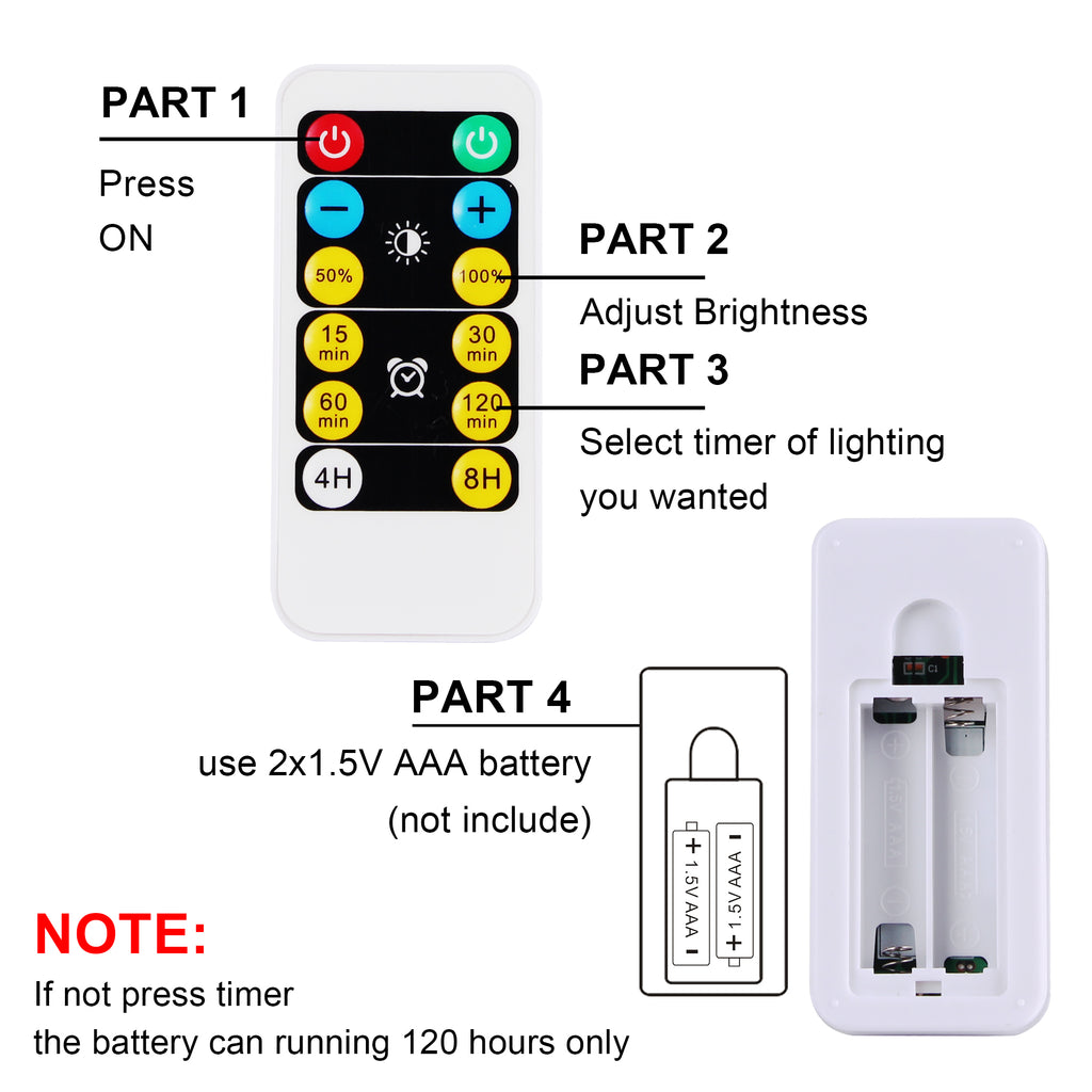 10-Pack 3.15in Flameless LED Votive Candles with Remote and Timer, Battery Operated Flickering Warm White Lights for Christmas, Wedding, Party and Home Decor
