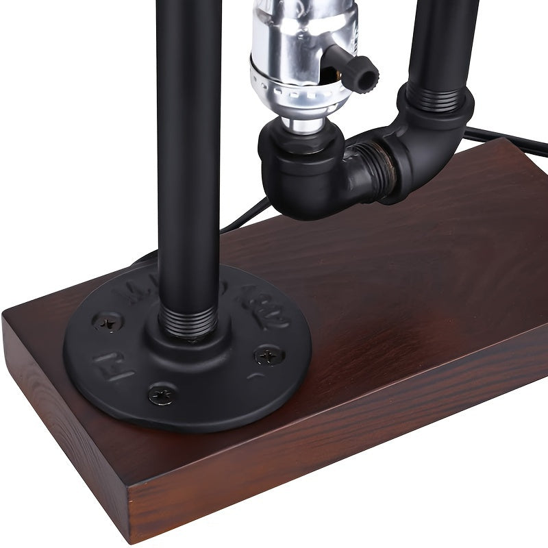 Pipe Cage Vintage Edison Bulb - Ideal for Living Room, Bedroom, Bedside, Nightstand, Home Office & Household