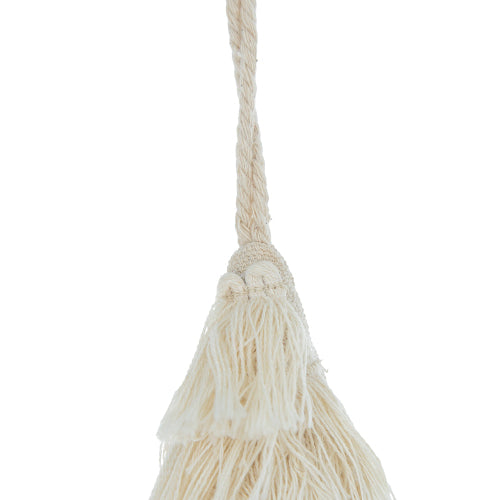 AEELLEEA Fringed Tree Shaped Christmas Ornaments, Boho Tassel Tree Hanging Decor, 6 Pack Rustic Xmas Tree Decorations for Holiday Home Display