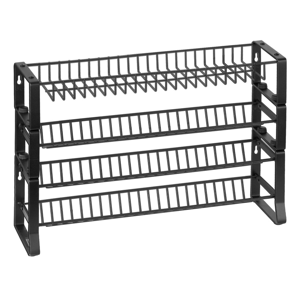 Spice Rack Organizer with 4 Tier Stackable Design, Wall Mount/Counter Mount Seasoning Holder, Q195 Steel