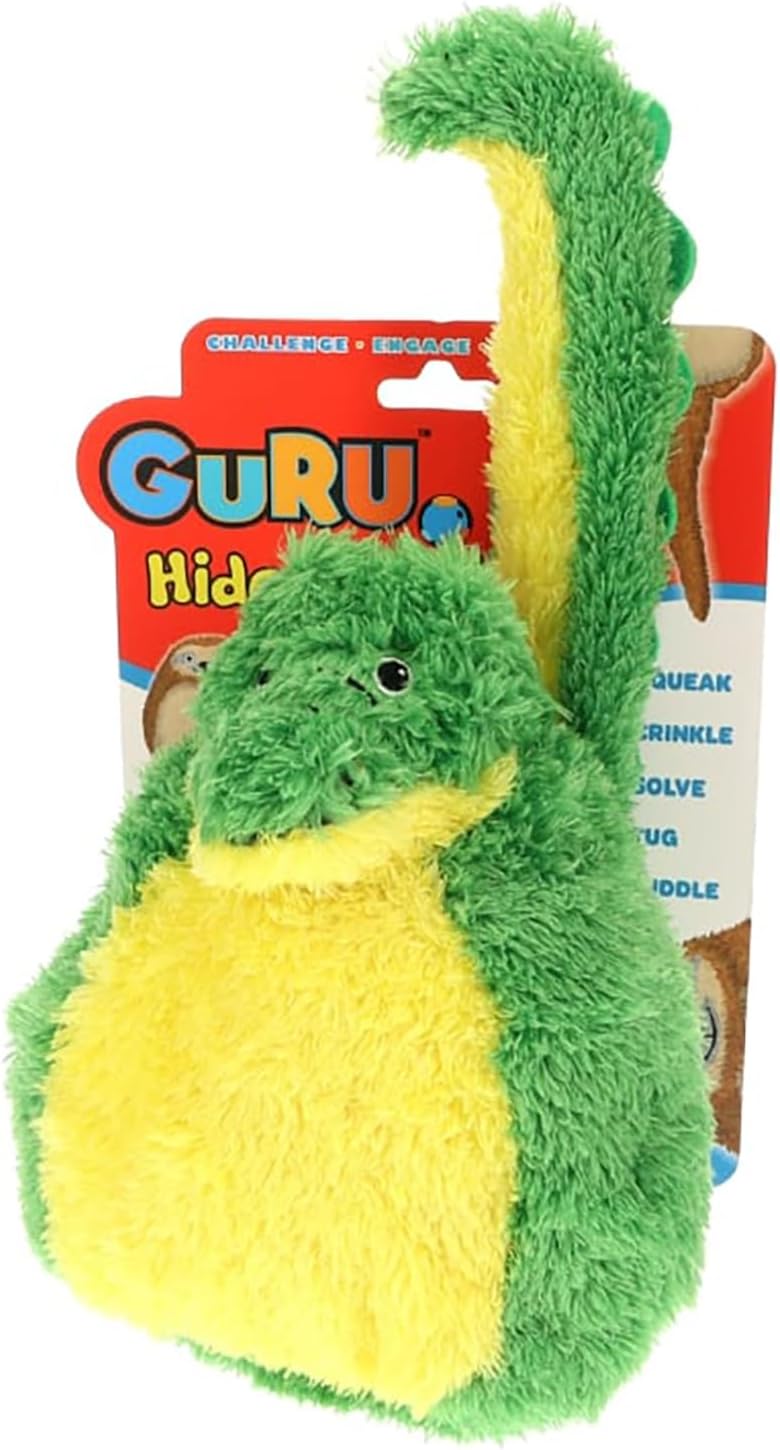 Dog Toy, Hides-Dispenses Treats, Squeaks-Crinkles, Soft Animal Character, Tug-Solve-Thrash-Play