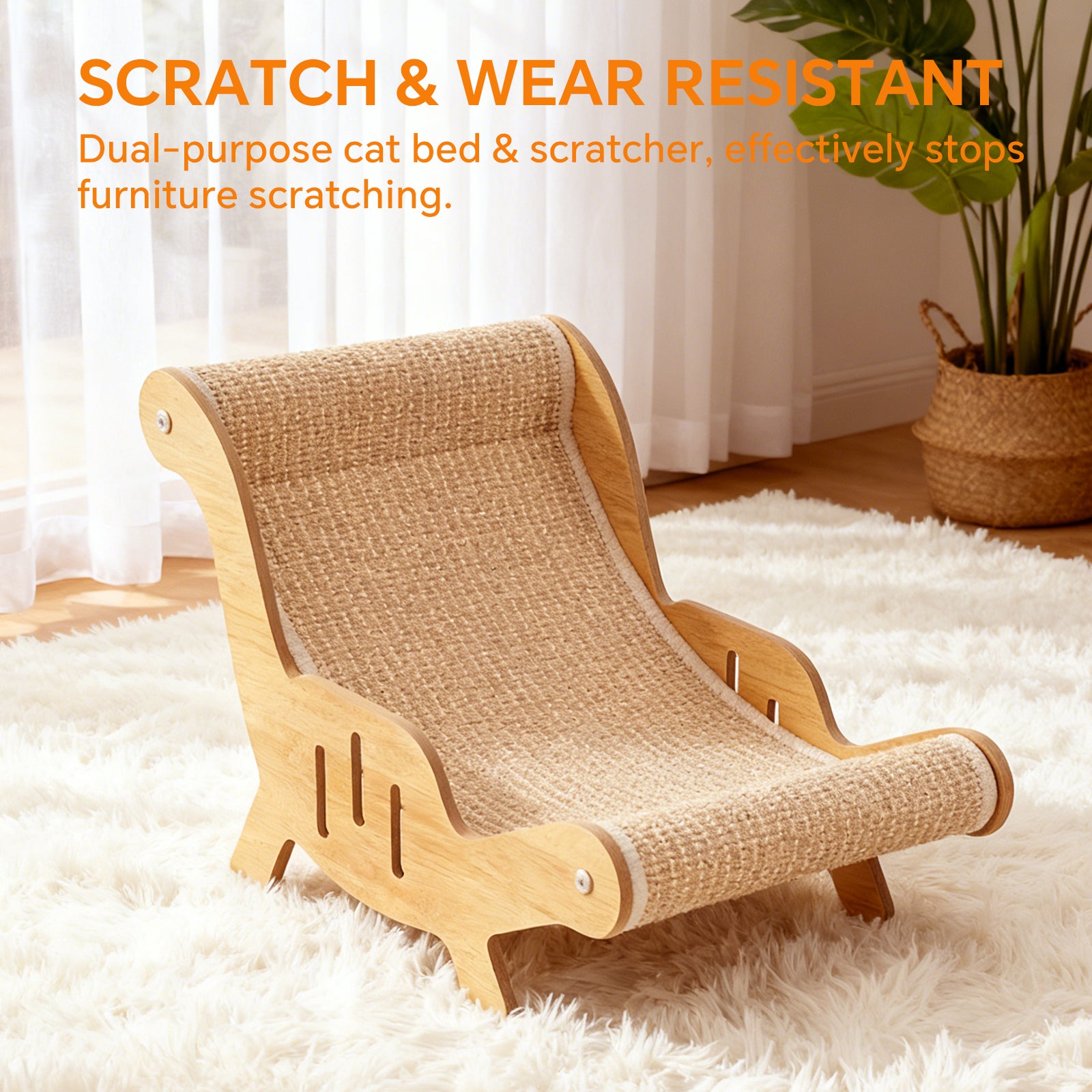 Cat Recliner Scraper Board, Large 2 in 1 Cat Recliner Scratch Board, Durable Cat Scratching Pad Cat Scratcher Bed Cardboard Cat Scratchers for Indoor Cats