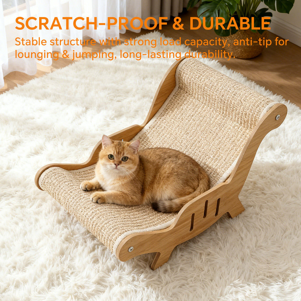 Cat Recliner Scraper Board, Large 2 in 1 Cat Recliner Scratch Board, Durable Cat Scratching Pad Cat Scratcher Bed Cardboard Cat Scratchers for Indoor Cats