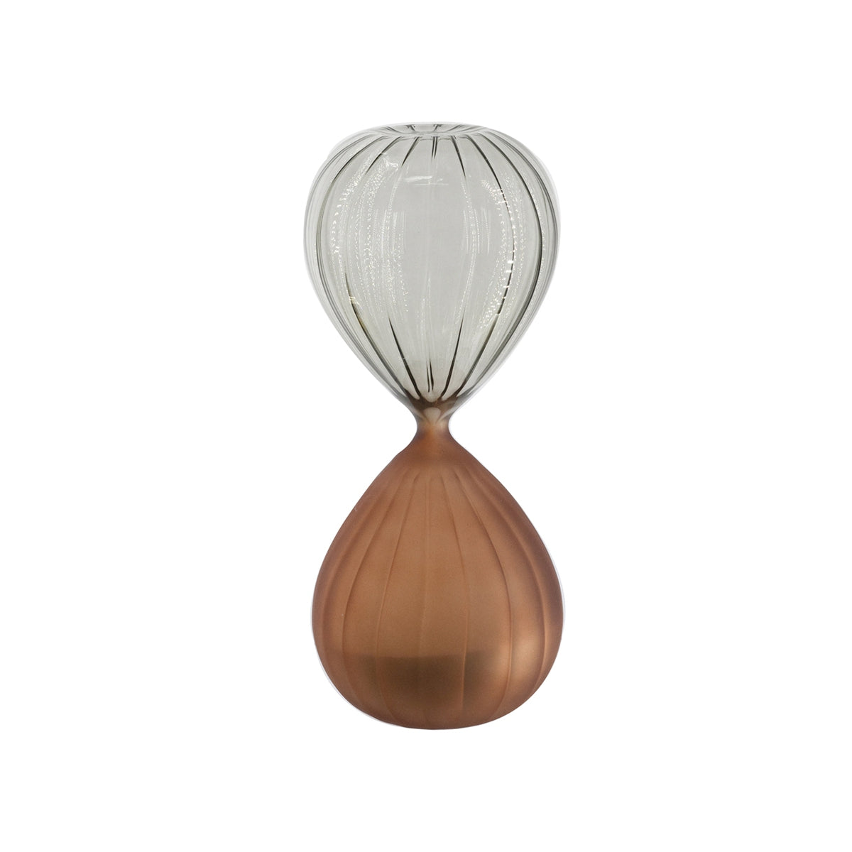 3.9" x 10" Decorative 45-Minute Hourglass with Clear Embossed Rose & Black Sand, Decorative Tabletop Ornament