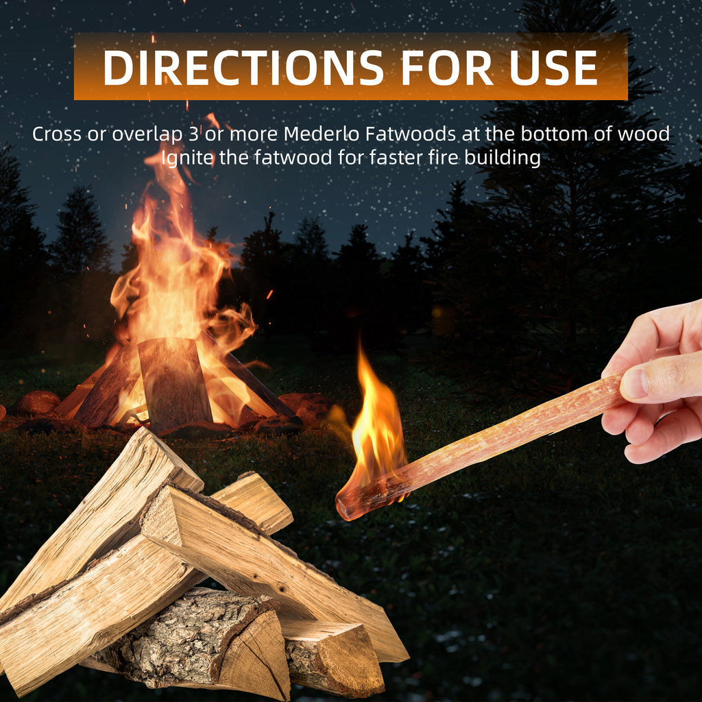 40 Lbs Fatwood Fire Starter Sticks, Natural Pine Wood Kindling, Firewood for Smoker Grill, Solo Stove Accessories, Firestarter for Stove, Fireplace & Camping