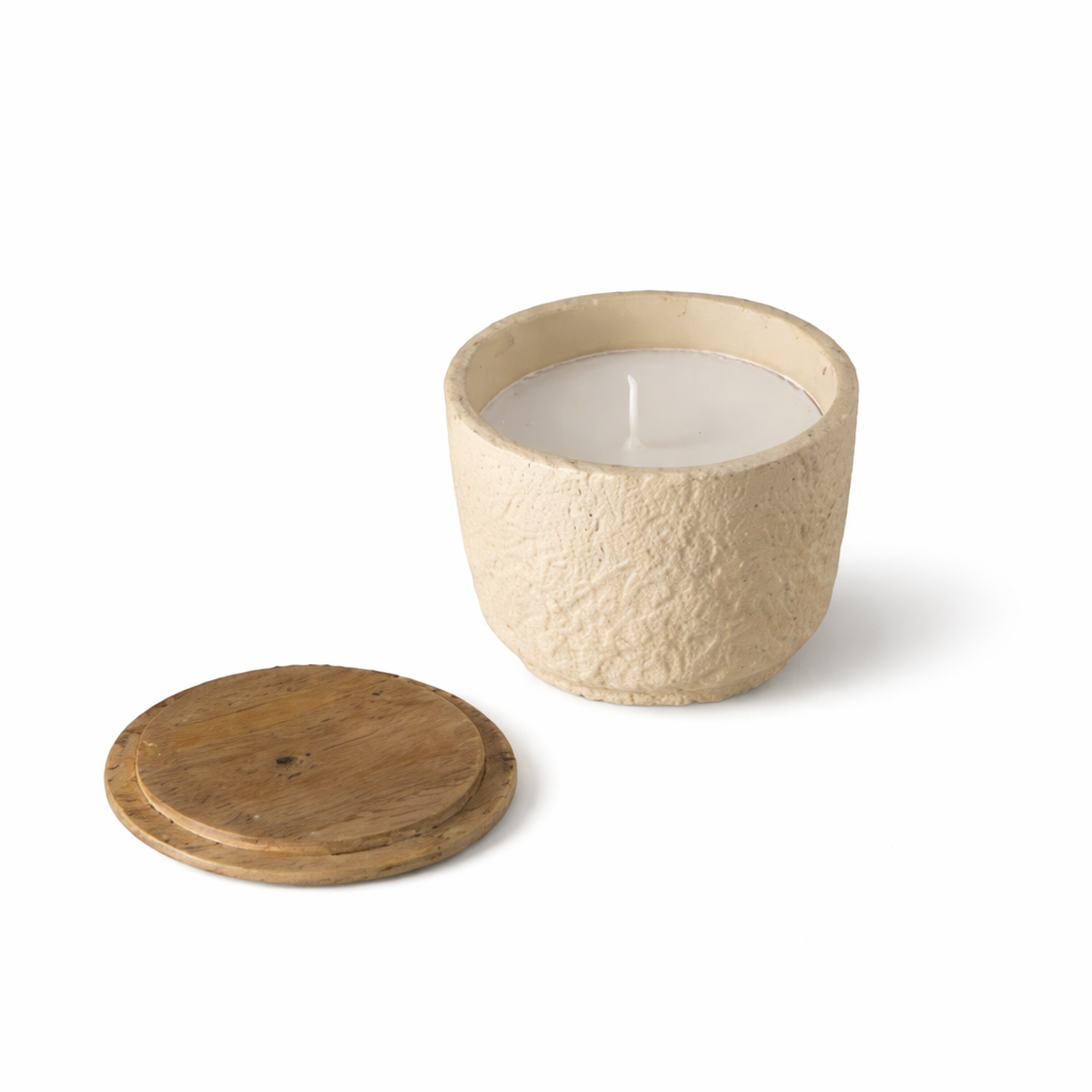 Jar Candle Ecomix Wax Fill With Wooden Lid Mimosa, 7oz