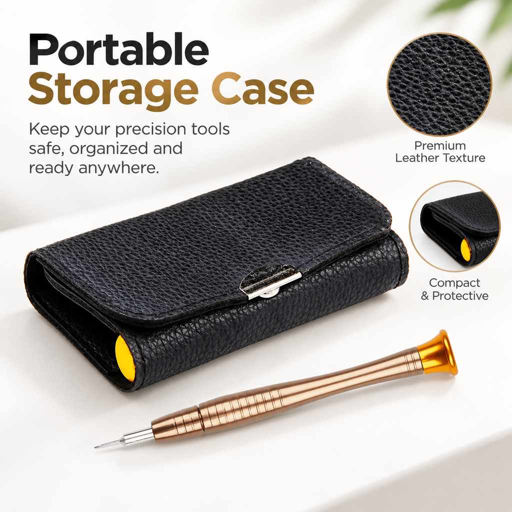 25-in-1 Precision Screwdriver Set with Portable Storage Case, Compact Multi-Bit Repair Tool for Phones, Laptops, Watches & Glasses