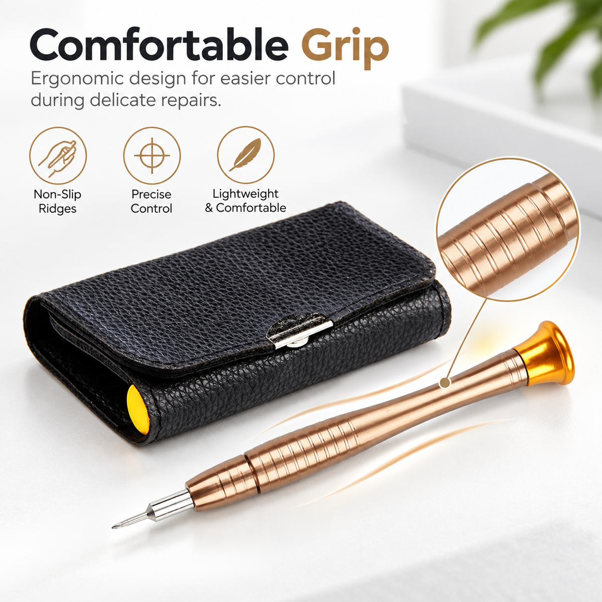 25-in-1 Precision Screwdriver Set with Portable Storage Case, Compact Multi-Bit Repair Tool for Phones, Laptops, Watches & Glasses
