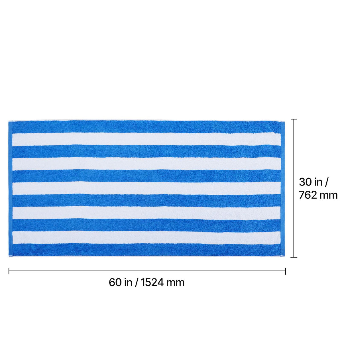 4-Pack Cotton Beach Towels 30" x 60" Oversized Cabana Stripe Pool Towels, Mixed Colors