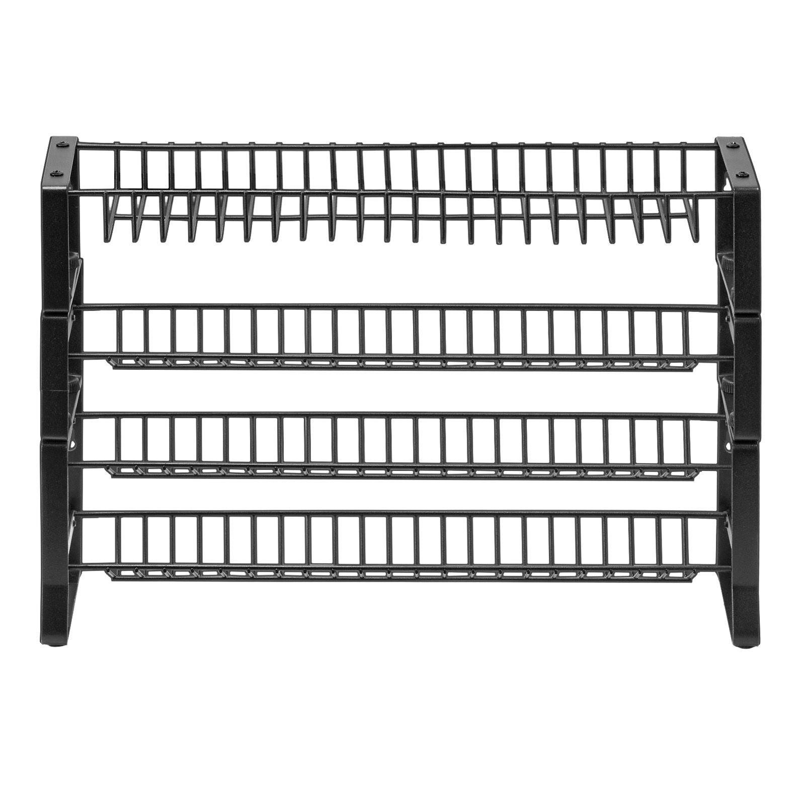 4-Tier Detachable Spice Rack Organizer, Stackable Metal Seasoning Storage Rack for Countertop, Cabinet & Pantry, Black, 15.8"