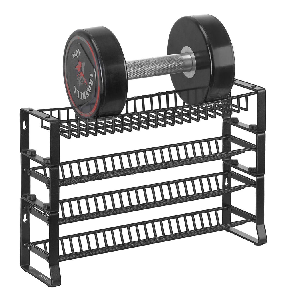 4-Tier Detachable Spice Rack Organizer, Stackable Metal Seasoning Storage Rack for Countertop, Cabinet & Pantry, Black, 15.8"