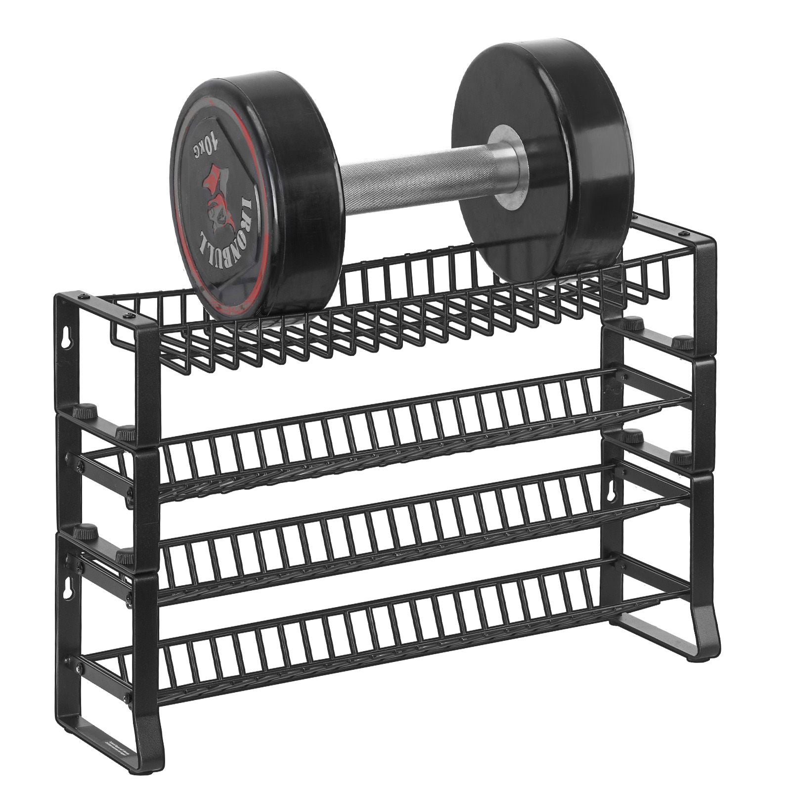 4-Tier Detachable Spice Rack Organizer, Stackable Metal Seasoning Storage Rack for Countertop, Cabinet & Pantry, Black, 15.8"