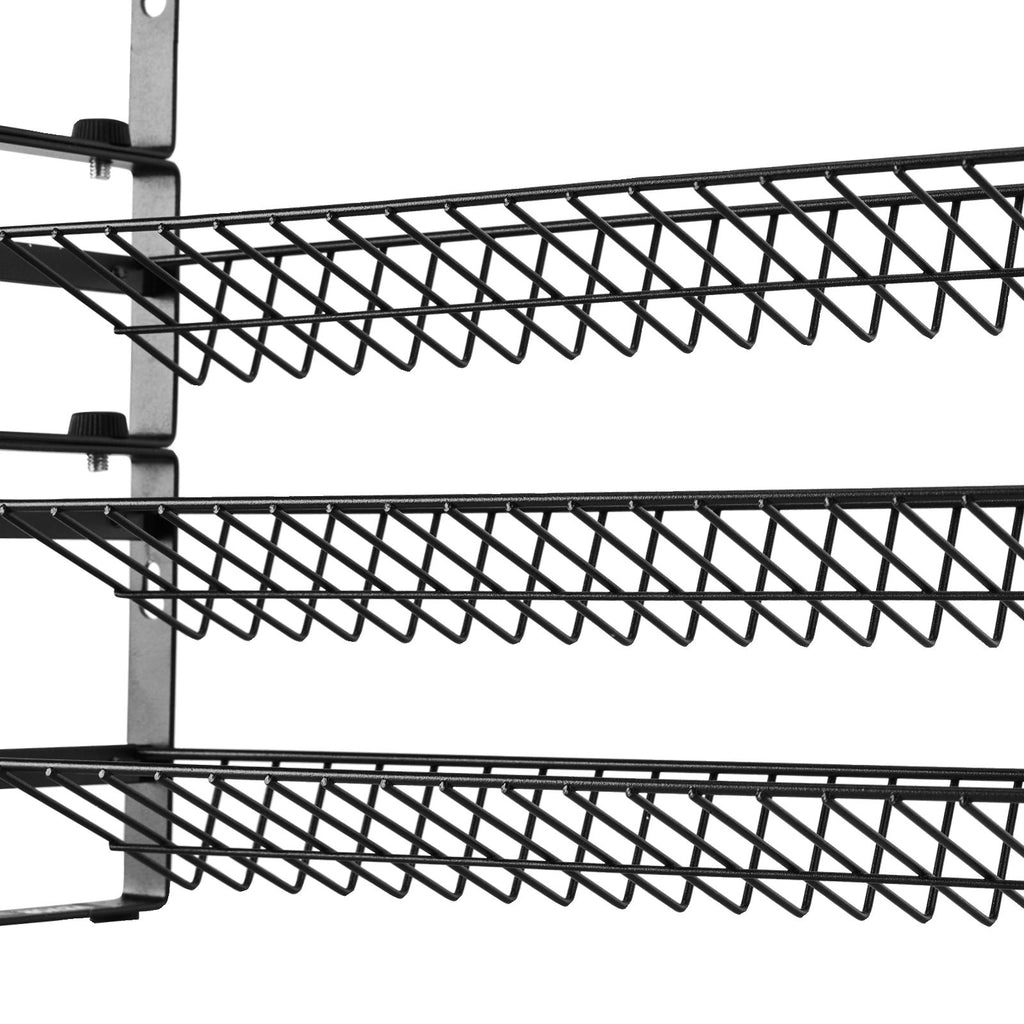 4-Tier Detachable Spice Rack Organizer, Stackable Metal Seasoning Storage Rack for Countertop, Cabinet & Pantry, Black, 15.8"