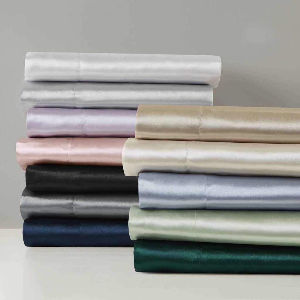 2-Pack King Satin Pillowcases 20" x 40" – Silky Wrinkle-Resistant Pillow Covers, Sage Green