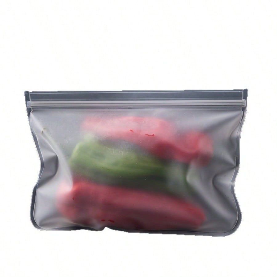 8pc Reusable Food Storage Bags, BPA-Free PEVA Leakproof Freezer Bags, 4 Assorted Sizes, Clear