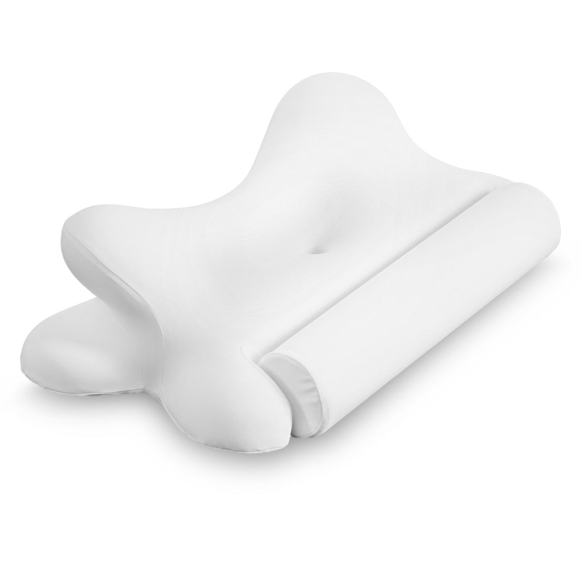 Ergonomic Cervical Neck Pillow, Contour Memory Foam Pillow with Breathable Cover, White