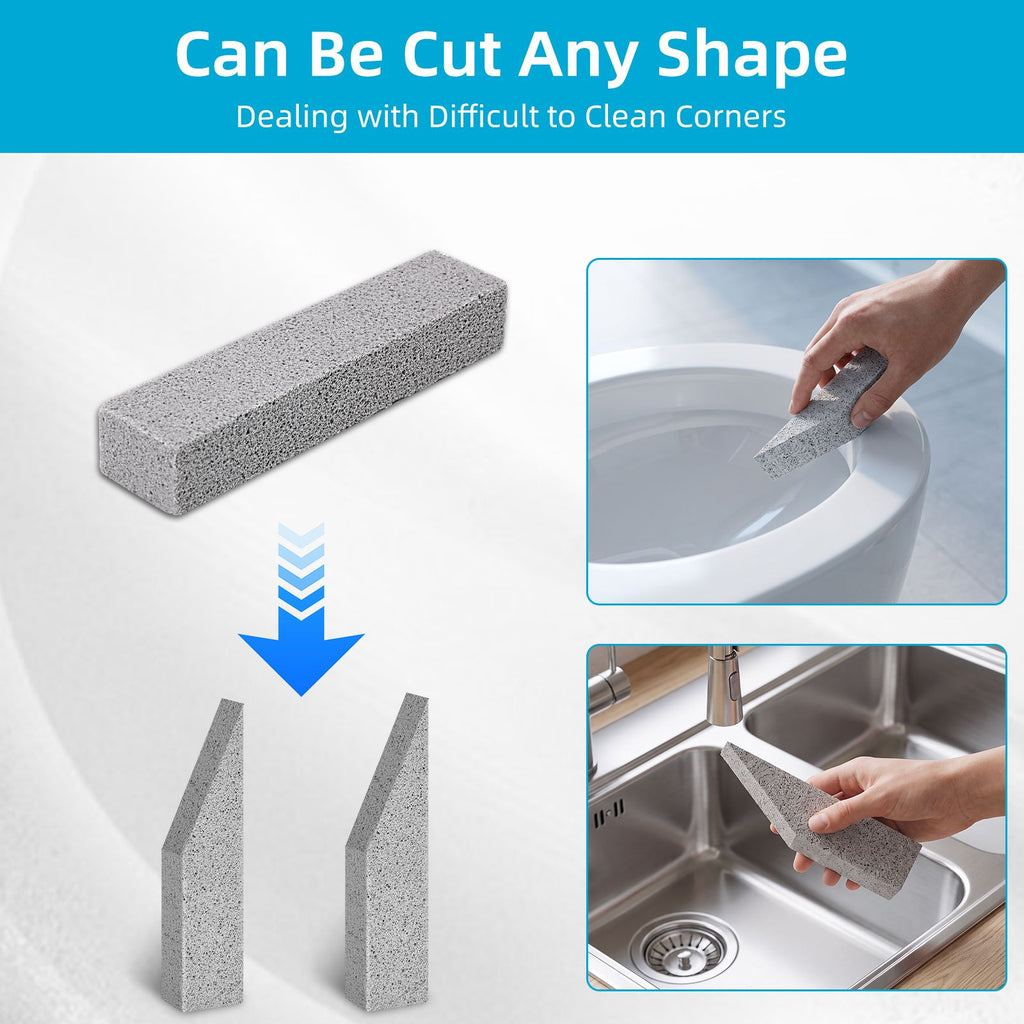 AEELLEEA Pumice Stone Cleaning Blocks, 36 Pack, Natural Gray Scouring Sticks for Toilet Bowl, Sink, Bathtub & Grill, Individually Wrapped