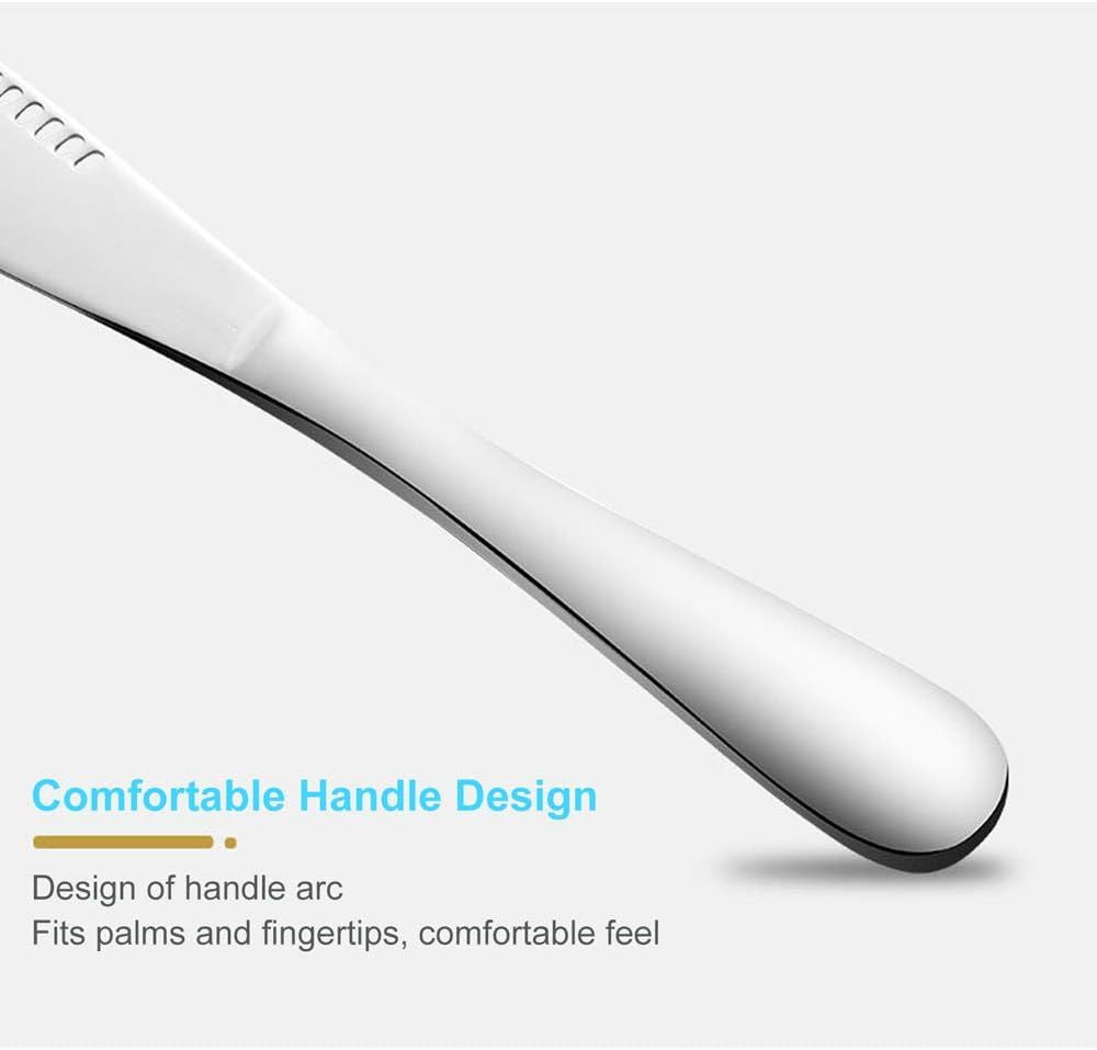 3-in-1 Stainless Steel Butter Spreader Knife with Serrated Edge and Grater Holes, Silver