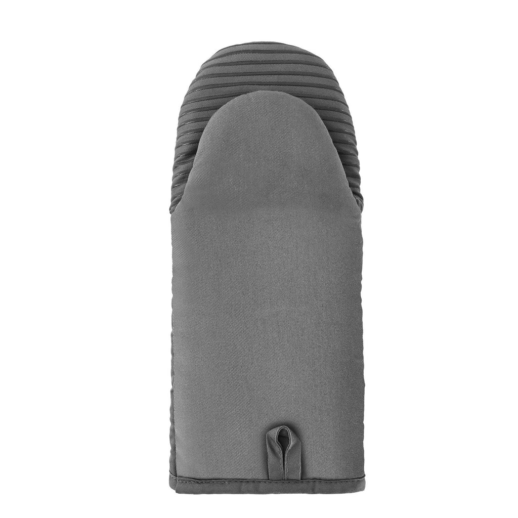 Oven Mitts, Mini Oven Mitt Set with Non-Slip Silicone Strips, Heat Resistant to 500°F, Cotton Baking Mitts 13.07x6.1" with 2 Hooks, 2 Piece