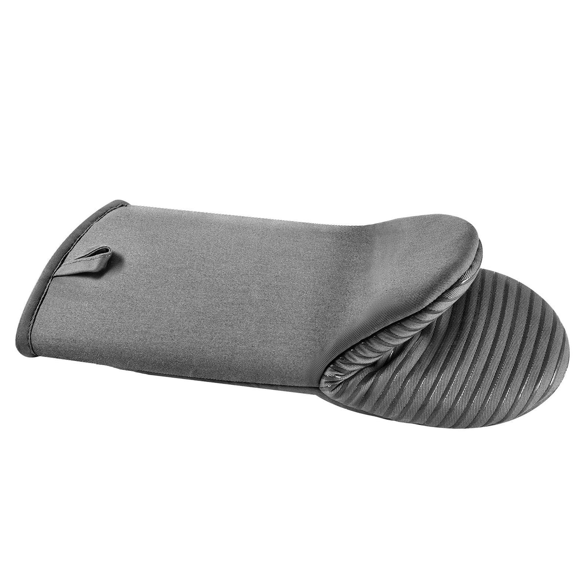 Oven Mitts, Mini Oven Mitt Set with Non-Slip Silicone Strips, Heat Resistant to 500°F, Cotton Baking Mitts 13.07x6.1" with 2 Hooks, 2 Piece