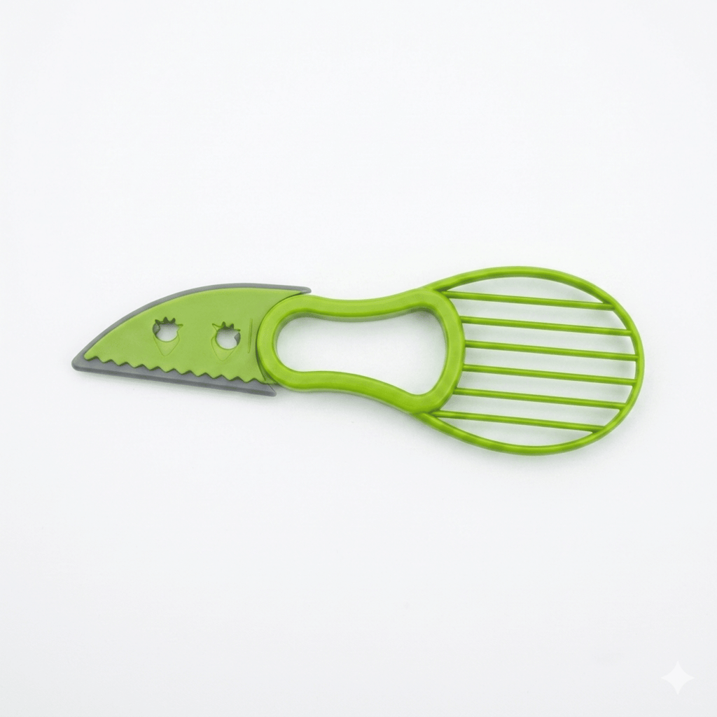 3-in-1 Avocado Slicer Tool, Avocado Cutter and Pitter with Ergonomic Grip, Multi-Function Fruit Preparation Tool for Kitchen