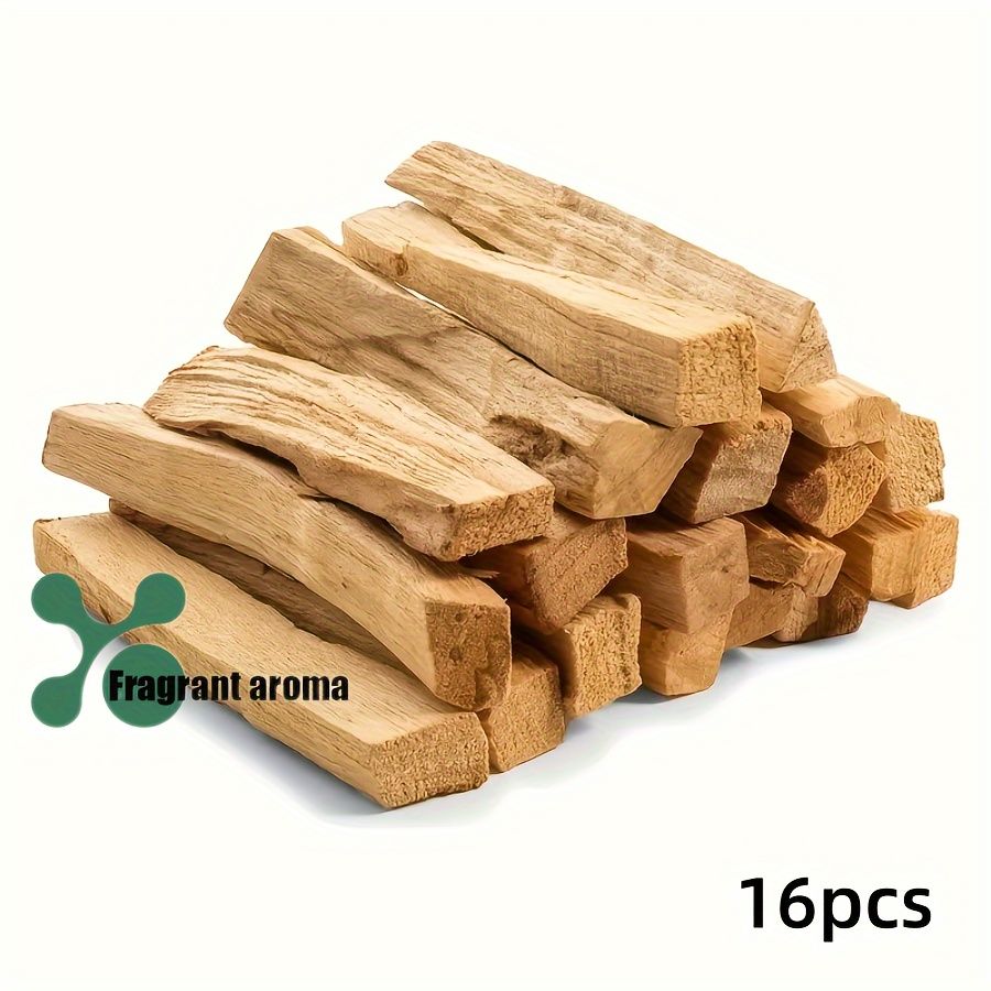 16pc Natural Palo Santo Wood Incense Sticks, 4" Aromatic Sticks for Home Fragrance, Meditation & Holiday Gifts
