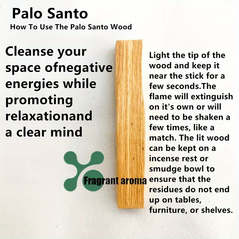 16pc Natural Palo Santo Wood Incense Sticks, 4" Aromatic Sticks for Home Fragrance, Meditation & Holiday Gifts