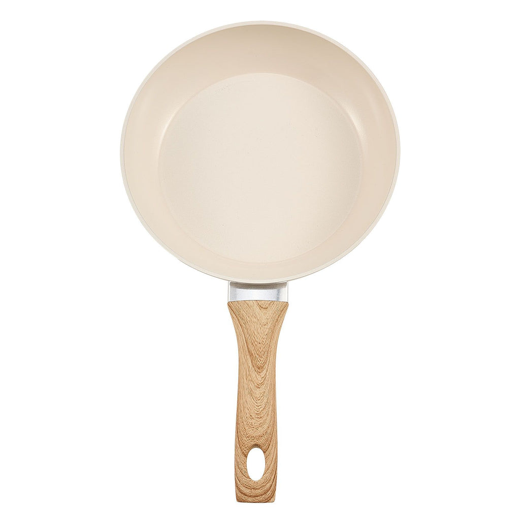 3pc Aluminum Nonstick Frying Pan Set, 8", 9.5" & 11" - Beige