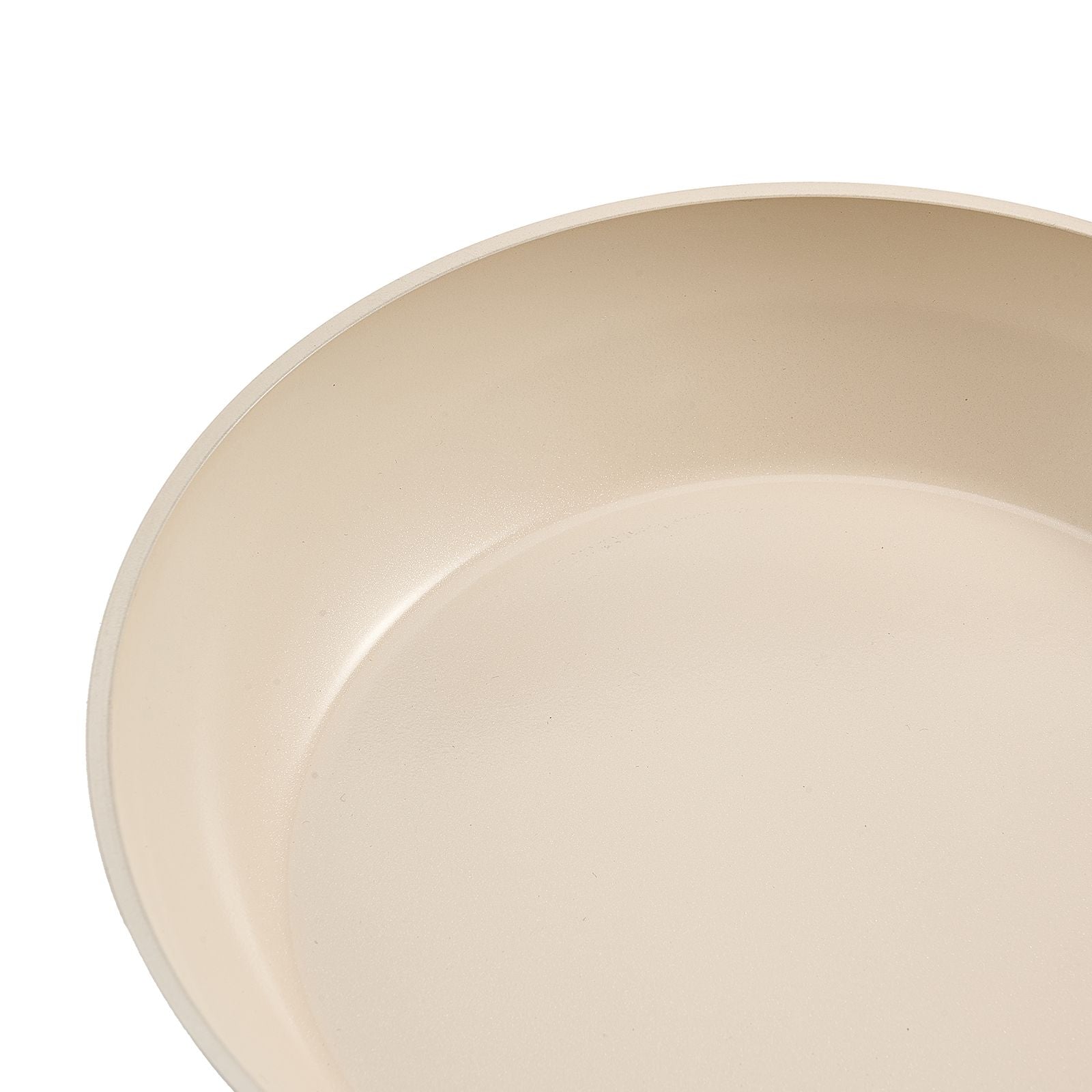 3pc Aluminum Nonstick Frying Pan Set, 8", 9.5" & 11" - Beige