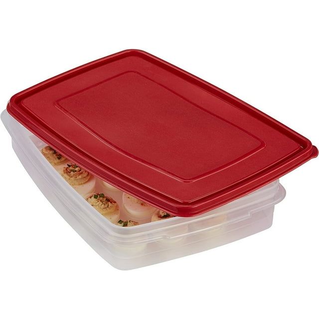 4-Pack Deviled Egg Carrier Trays with Lids, Stackable Egg Storage Containers
