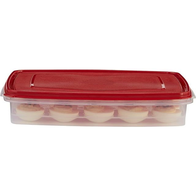 4-Pack Deviled Egg Carrier Trays with Lids, Stackable Egg Storage Containers