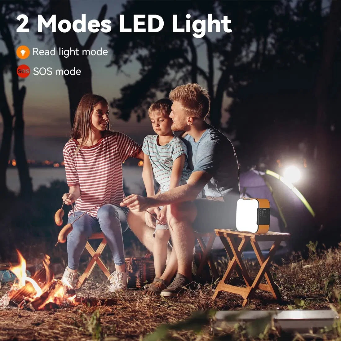 Portable Power Station 200W 146Wh, FlashFish Outdoor Generator with AC Outlets, USB, DC, LED Light for Camping, Home Backup, RV