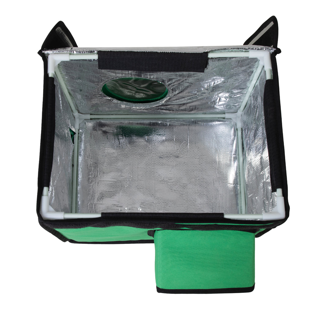 Heated Outdoor Cat House, Insulated Weatherproof Pet Shelter with Adjustable Temp & Timer Heating Pad, Foldable Oxford Kitty House for Stray Cats, Green