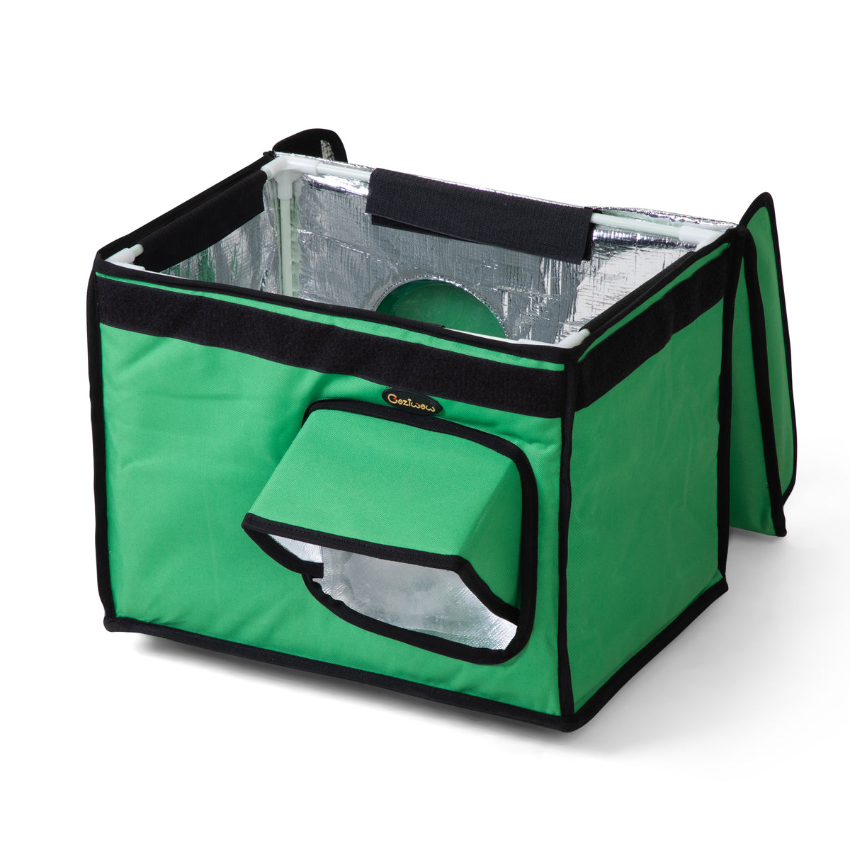 Heated Outdoor Cat House, Insulated Weatherproof Pet Shelter with Adjustable Temp & Timer Heating Pad, Foldable Oxford Kitty House for Stray Cats, Green