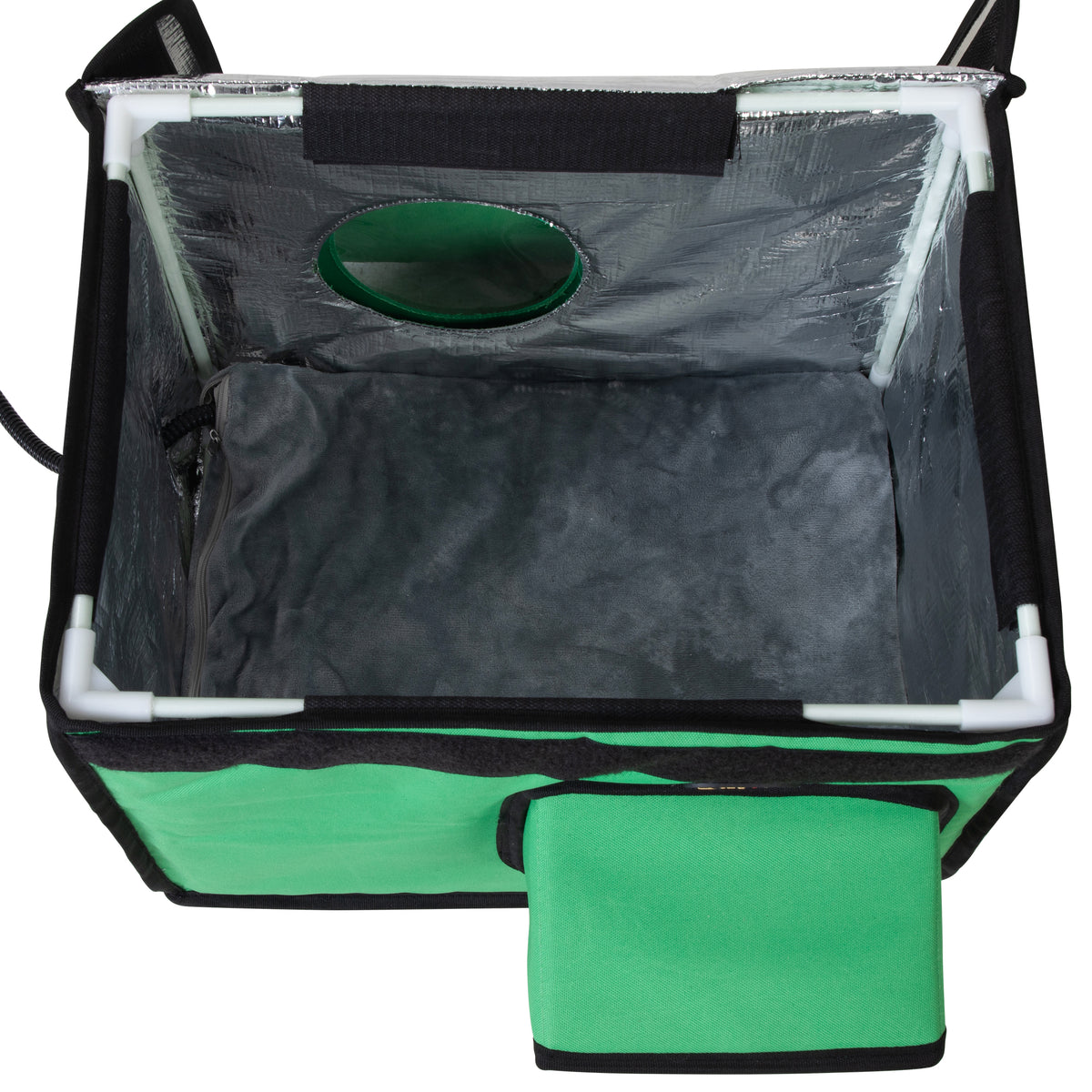 Heated Outdoor Cat House, Insulated Weatherproof Pet Shelter with Adjustable Temp & Timer Heating Pad, Foldable Oxford Kitty House for Stray Cats, Green