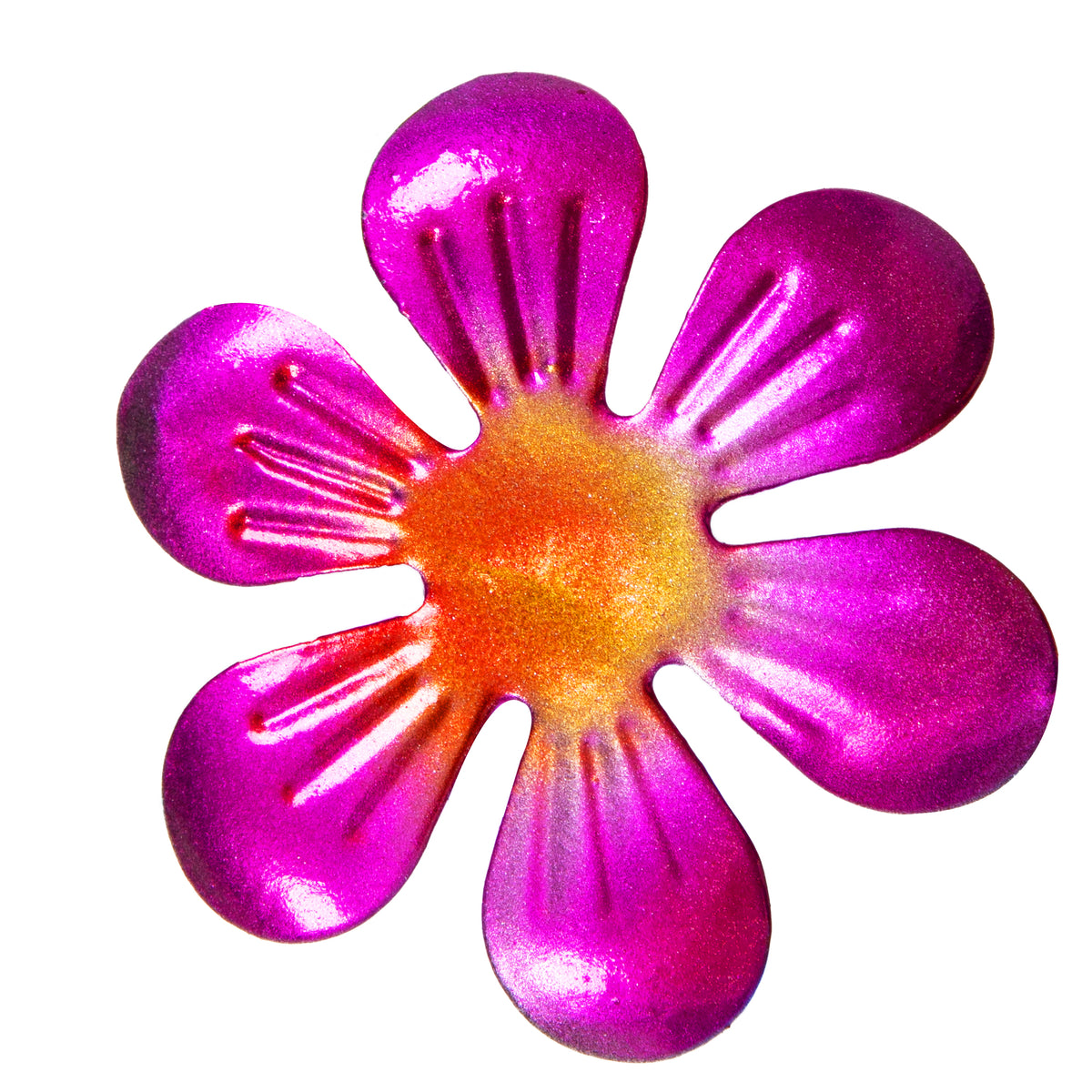 Double Layer Butterfly Flower Metal Wind Spinner, 78.7 Inch 360° Rotatable Outdoor Garden Windmill with 4-Prong Ground Stake for Yard Patio Decor
