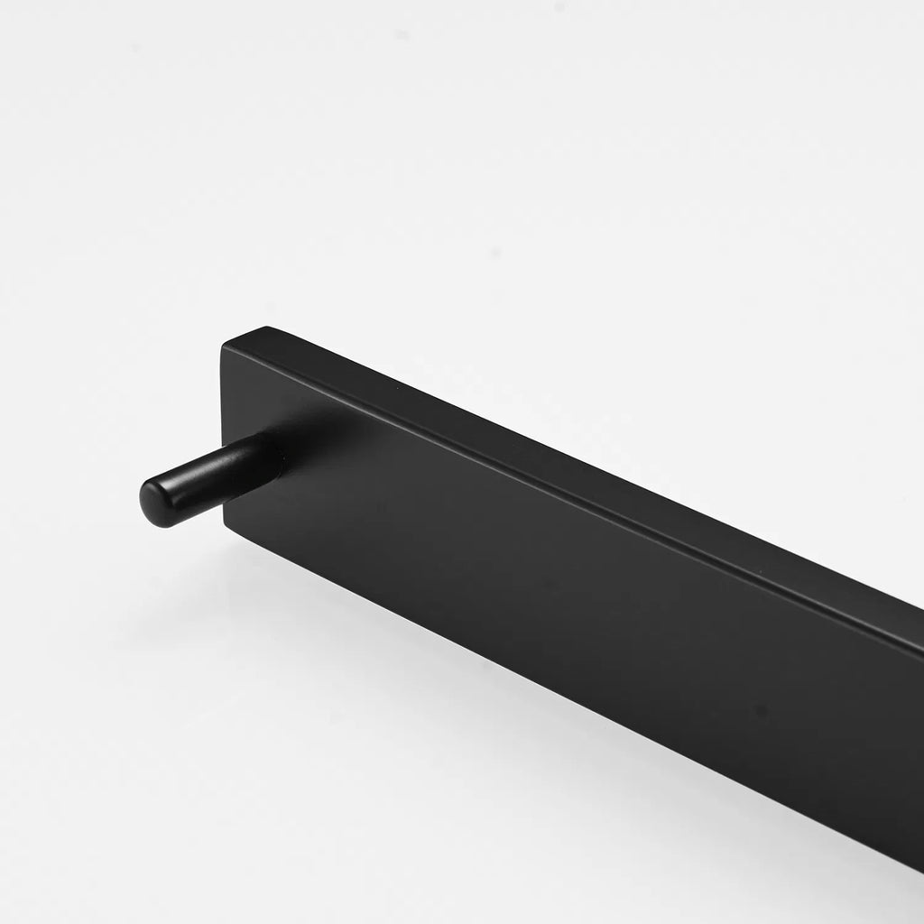 Black SUS304 Stainless Steel Hand Towel Bar, Modern Open Arm Wall Mount Towel Holder for Bathroom Kitchen