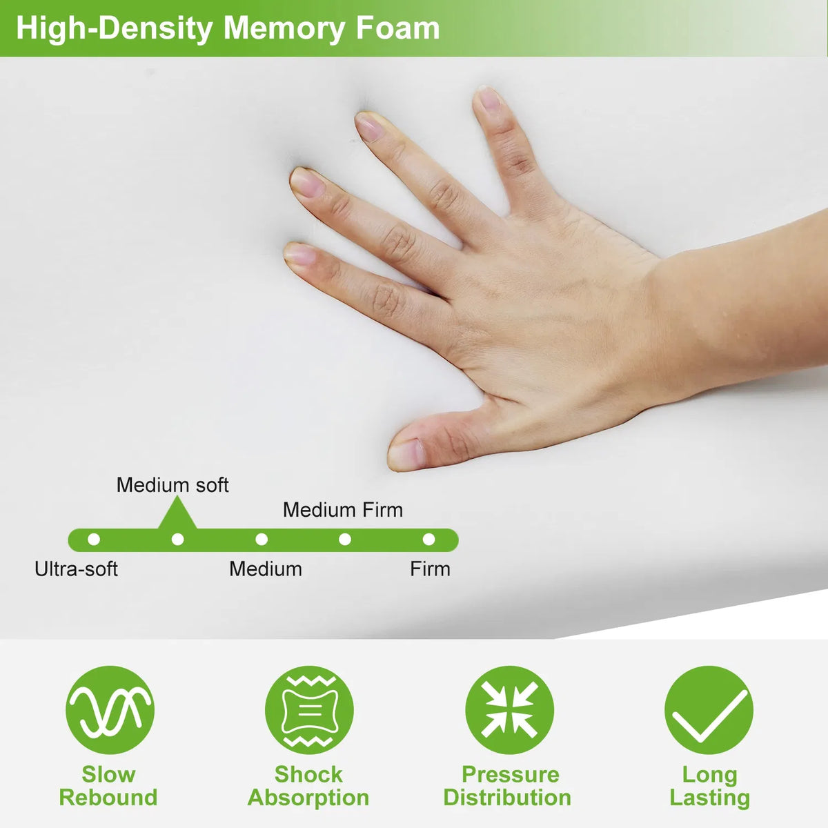 Ergonomic Contour Bamboo Memory Foam Pillow, Neck Support Pillow for Side & Back Sleepers, Breathable Washable Bamboo Cover, Relieve Neck & Shoulder Pain