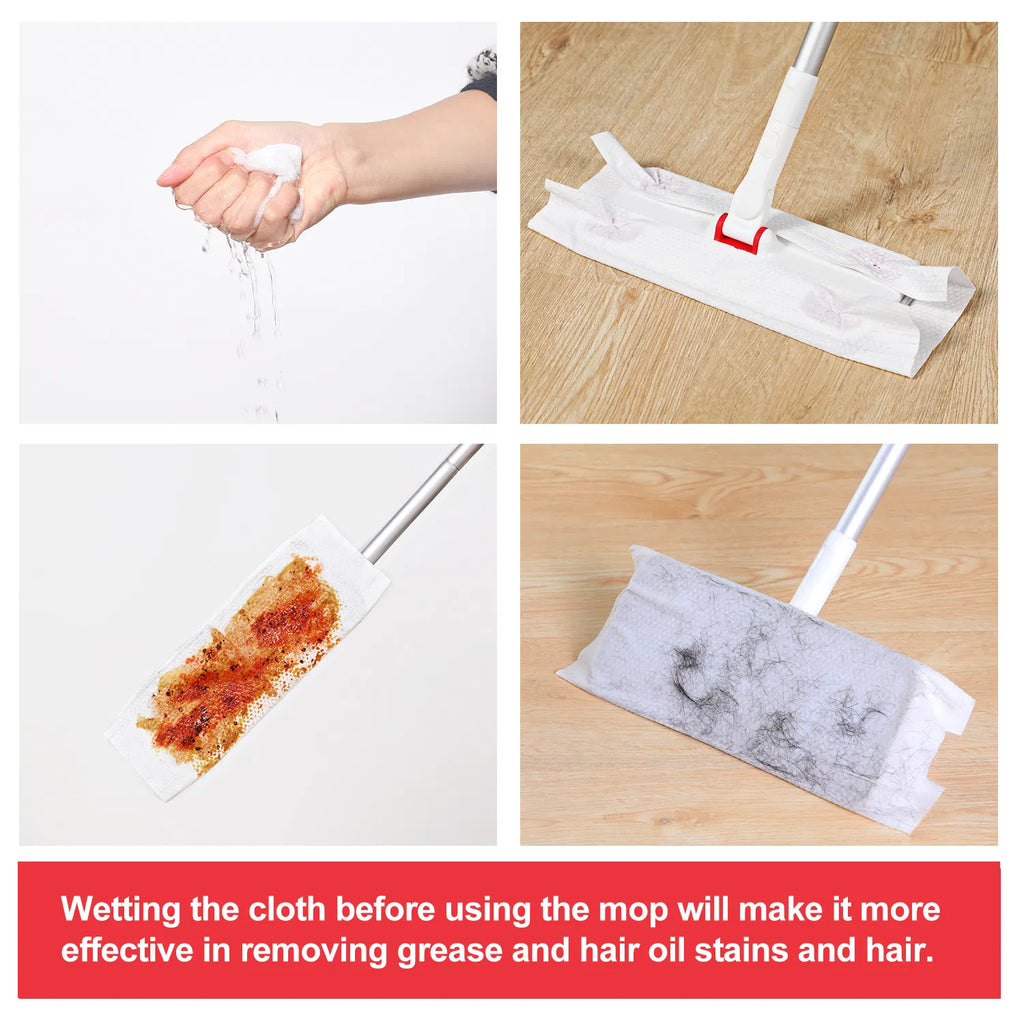 Disposable Electrostatic Mop Refill Pads 30 Count, Non-Woven Wet Dry Floor Cleaning Cloths for Hardwood Tile Vinyl Floors, Dust Hair Dirt Trapping Disposable Mop Sheets