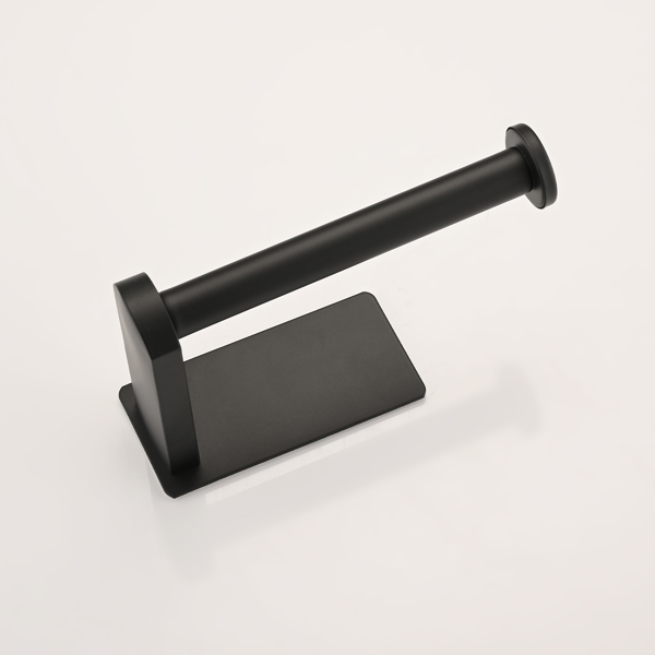 AEELLEEA Self Adhesive Toilet Paper Holder, 304 Stainless Steel No-Drill Wall Mount, Rustproof Bathroom Tissue Roll Holder, Black