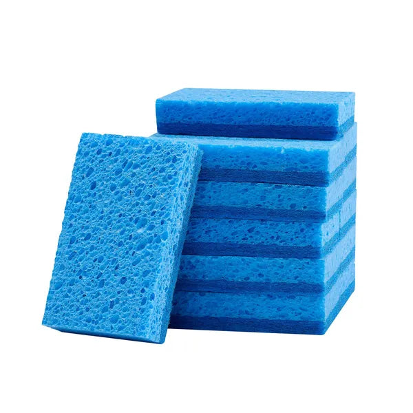 AEELLEEA 12 Pack Kitchen Sponges, Dual Sided Cellulose Scrub Sponges for Dishes, Non-Scratch Dish Sponge