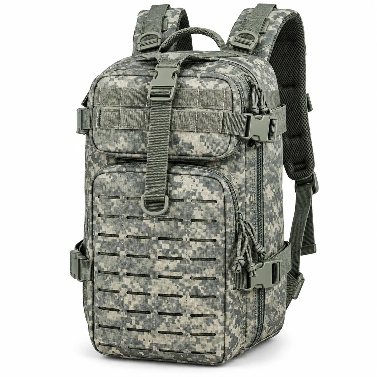 AEELLEEA 30L Digital Camo Tactical Backpack, Military Assault Rucksack, Water Resistant 600D for Hiking Camping Hunting Travel