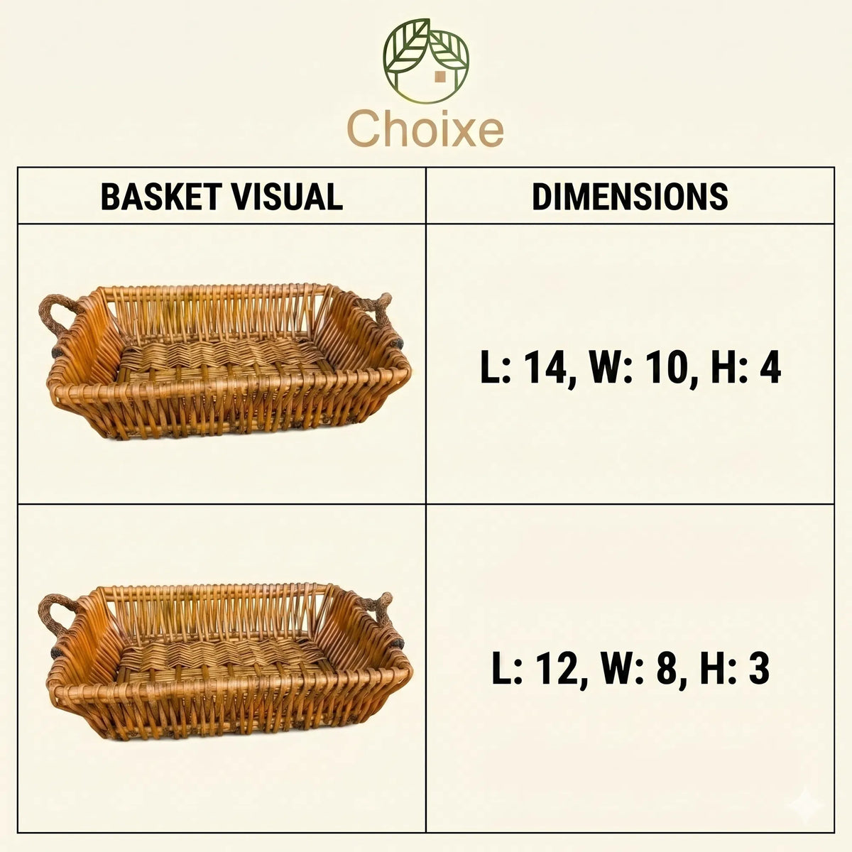 AEELLEEA Willow Baskets Set of 2, Handwoven Nesting Storage Baskets with Handles for Bread Fruit, Farmhouse Kitchen Counter Organizer