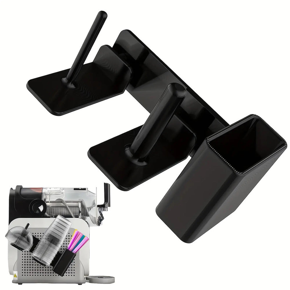AEELLEEA 3-in-1 Side Mount Cup Lid and Straw Holder, Compatible with Ninja Slushie Machine FS301 FS300, Black Drink Dispenser Rack