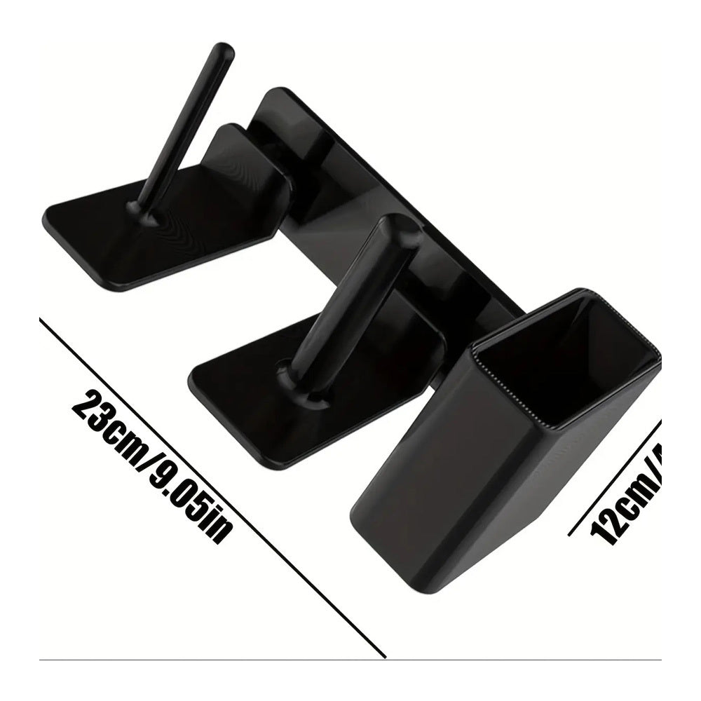 AEELLEEA 3-in-1 Side Mount Cup Lid and Straw Holder, Compatible with Ninja Slushie Machine FS301 FS300, Black Drink Dispenser Rack
