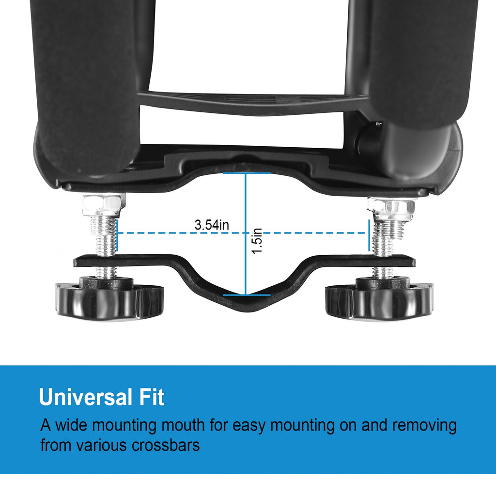 AEELLEEA J Bar Kayak Roof Rack, 1 Pair Heavy Duty Iron Canoe Carrier, 220 Lbs Padded Rooftop Mount with 2 Tie Down Straps for Crossbars