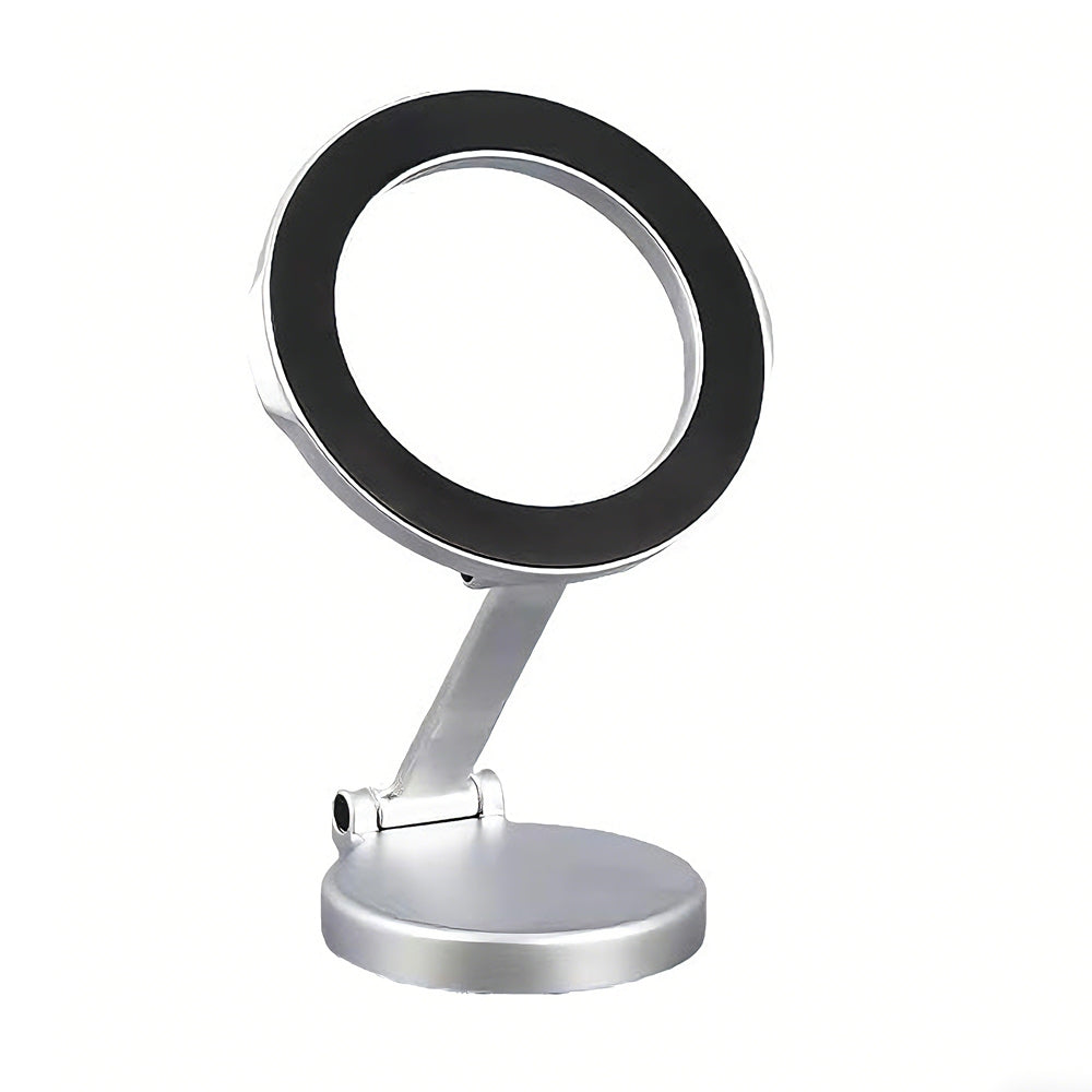 AEELLEEA Magnetic Car Phone Mount, Foldable Zinc Alloy Dashboard Holder, 360 Adjustable, Compatible with MagSafe iPhone and Android